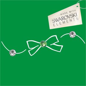 Obr. 47 swarovski 1 zelený 2 strieborné