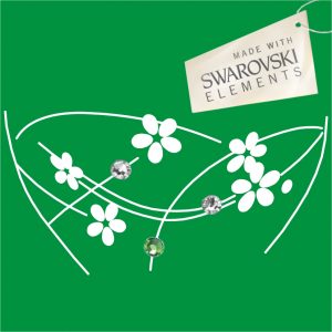 Obr. 51 swarovski 1 zelený 2 strieborné