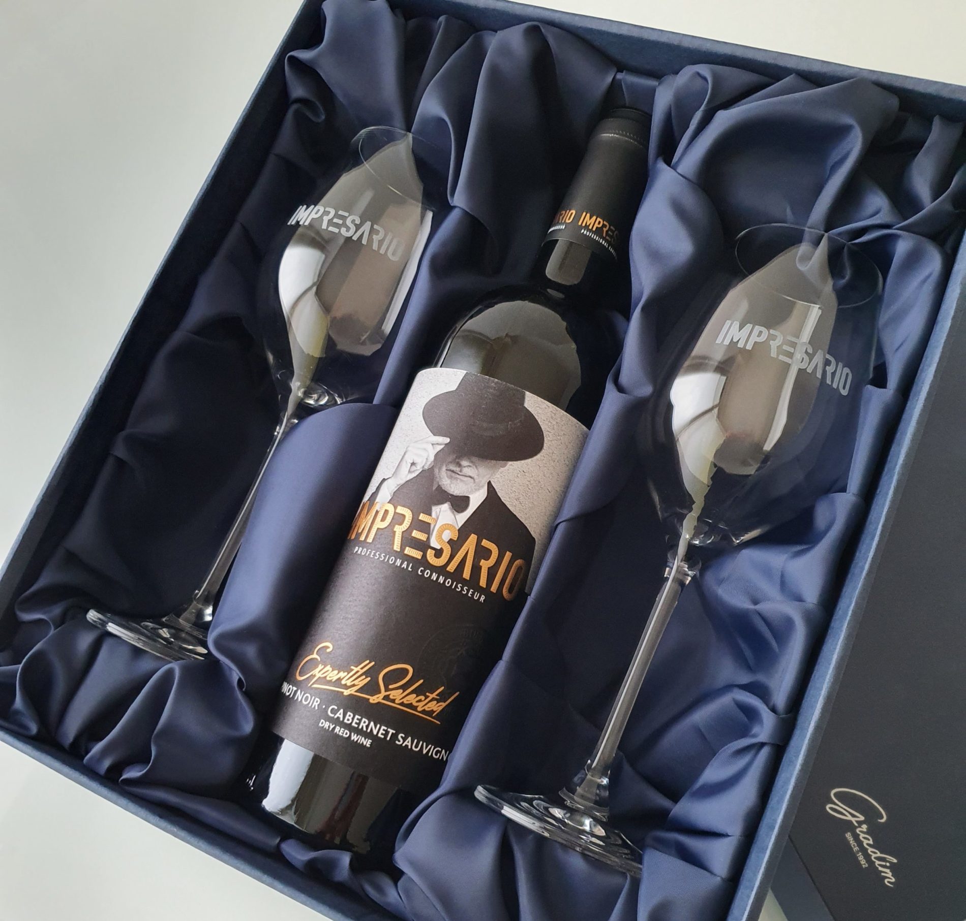 Firemná kazeta pre fľašu a 2 poháre na víno 360 ml - Image 3